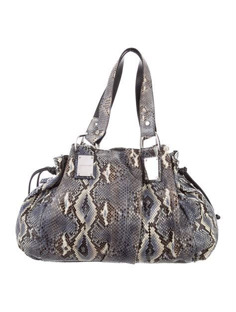 michael kors snakeskin black bag|michael kors snake skin bag.